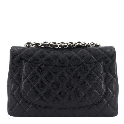 Chanel Jumbo Quilted Caviar Classic Flap Bag