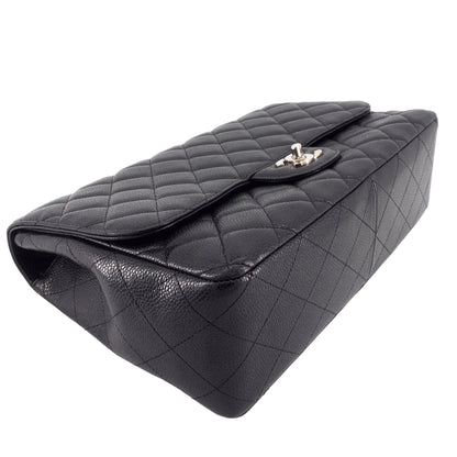 Chanel Jumbo Quilted Caviar Classic Flap Bag