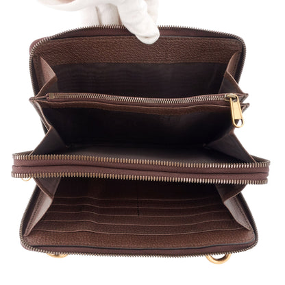 Gucci Ophidia Web GG Coated Canvas Double Zip Crossbody