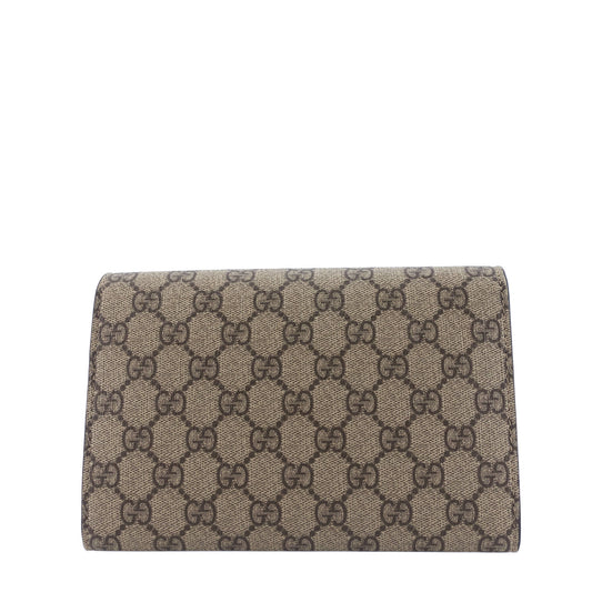 Gucci Dionysus GG Supreme Canvas Wallet on Chain