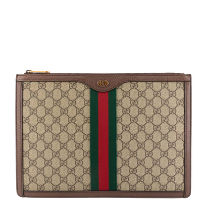 Gucci GG Supreme Canvas Web Ophidia Portfolio Pouch