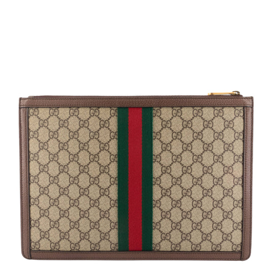 Gucci GG Supreme Canvas Web Ophidia Portfolio Pouch