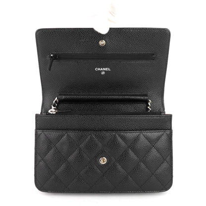Chanel WOC Pebbled Caviar Leather Wallet on Chain Bag