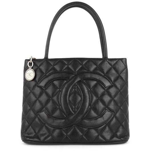 Chanel Medallion Caviar Tote Bag