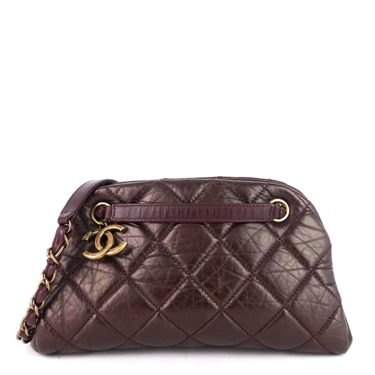 Chanel Just Mademoiselle Aged Calfskin Bowling Bag