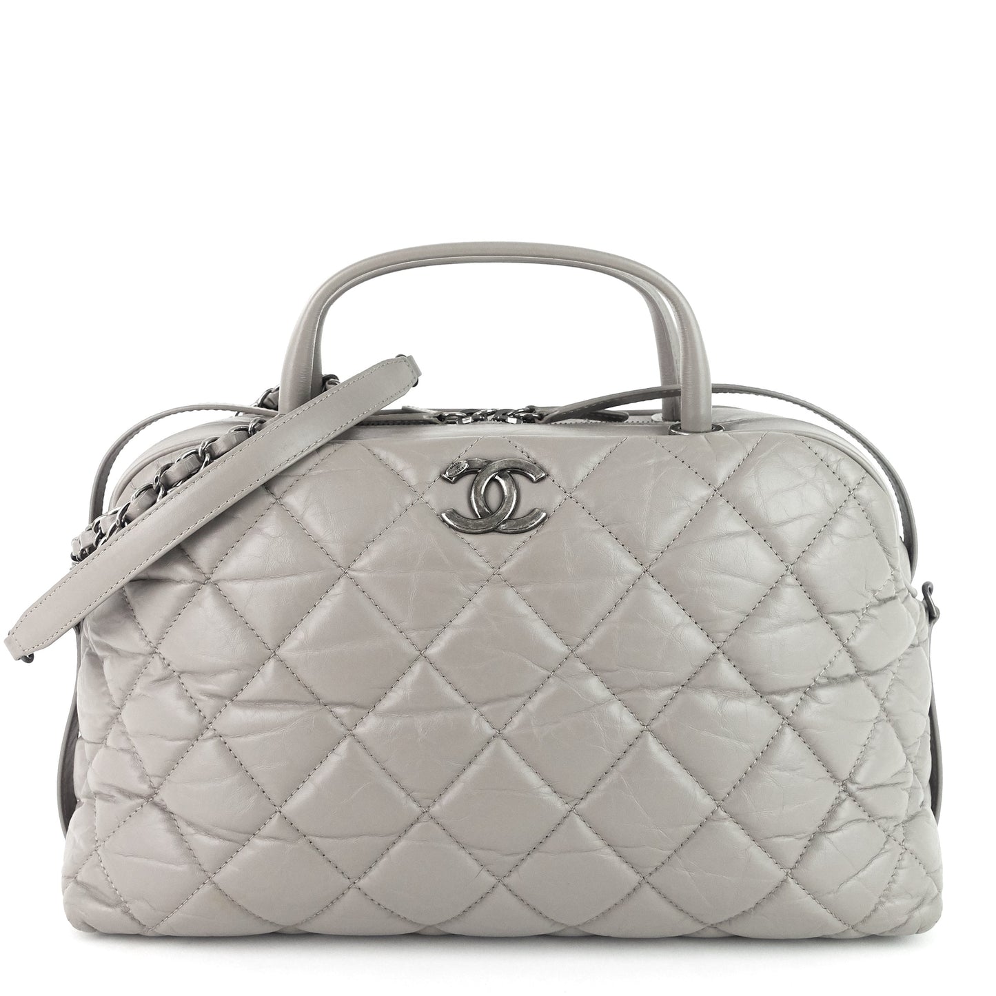 Chanel Aged Calfskin Small Bowling Bag