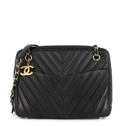 Chanel Chevron Quilted Lambskin Camera Bag