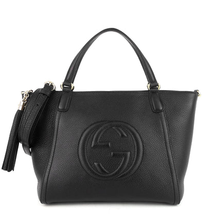 Gucci Soho Pebbled Leather Small Top Handle Tote Bag