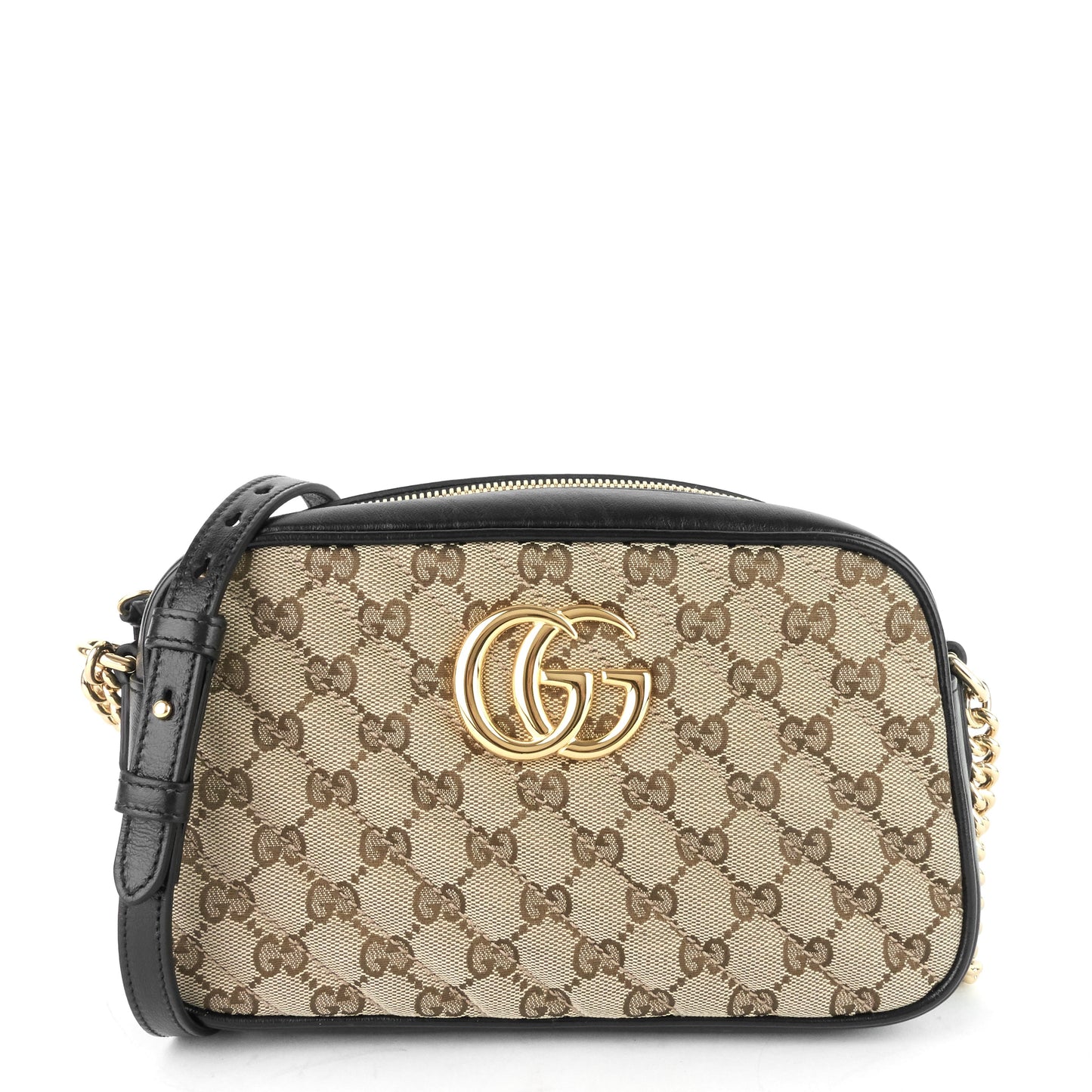 Gucci Marmont Small GG Canvas Chain Shoulder Bag