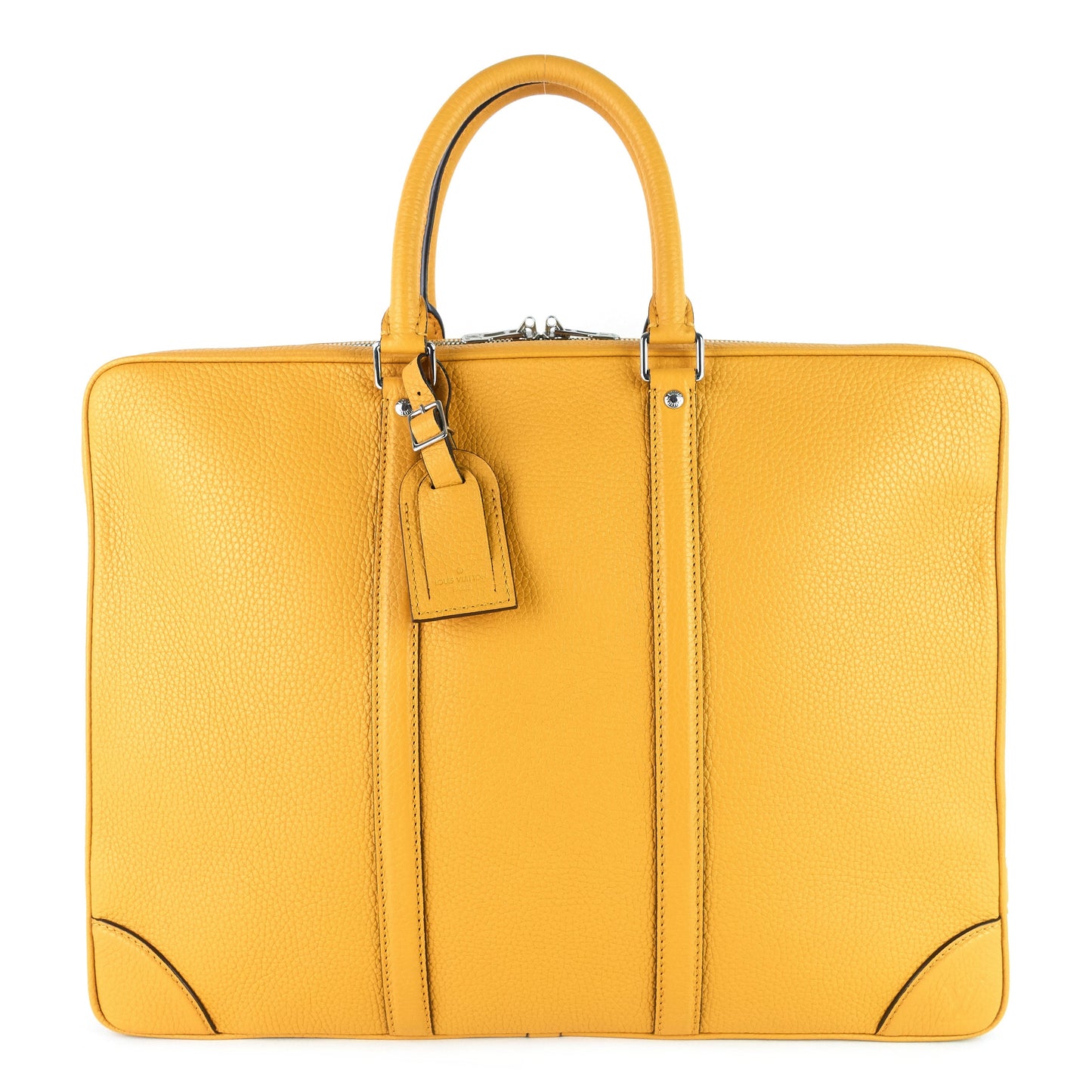 Louis Vuitto Porte-Documents Voyage PM Yellow Taurillon Leather Briefcase Bag