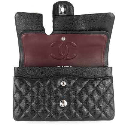 Chanel Double Flap Quilted Caviar Leather Bag