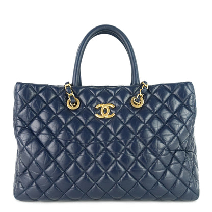 Chanel Coco Handle Medium Lambskin Leather Shopping Tote Bag