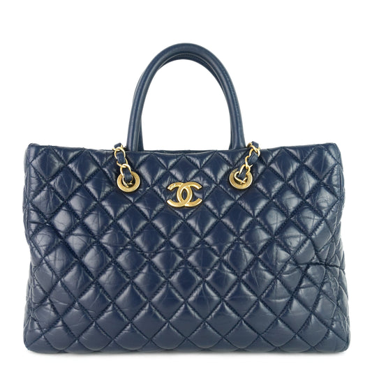 Chanel Coco Handle Medium Lambskin Leather Shopping Tote Bag