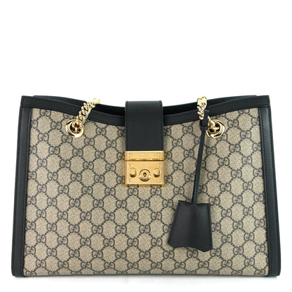 Gucci Medium Supreme GG Canvas Padlock Shoulder Bag