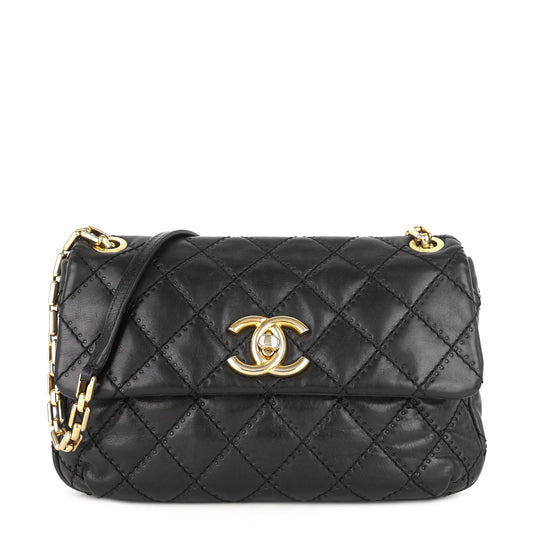 Chanel Retro Chain Medium Calfskin Leather Flap Bag