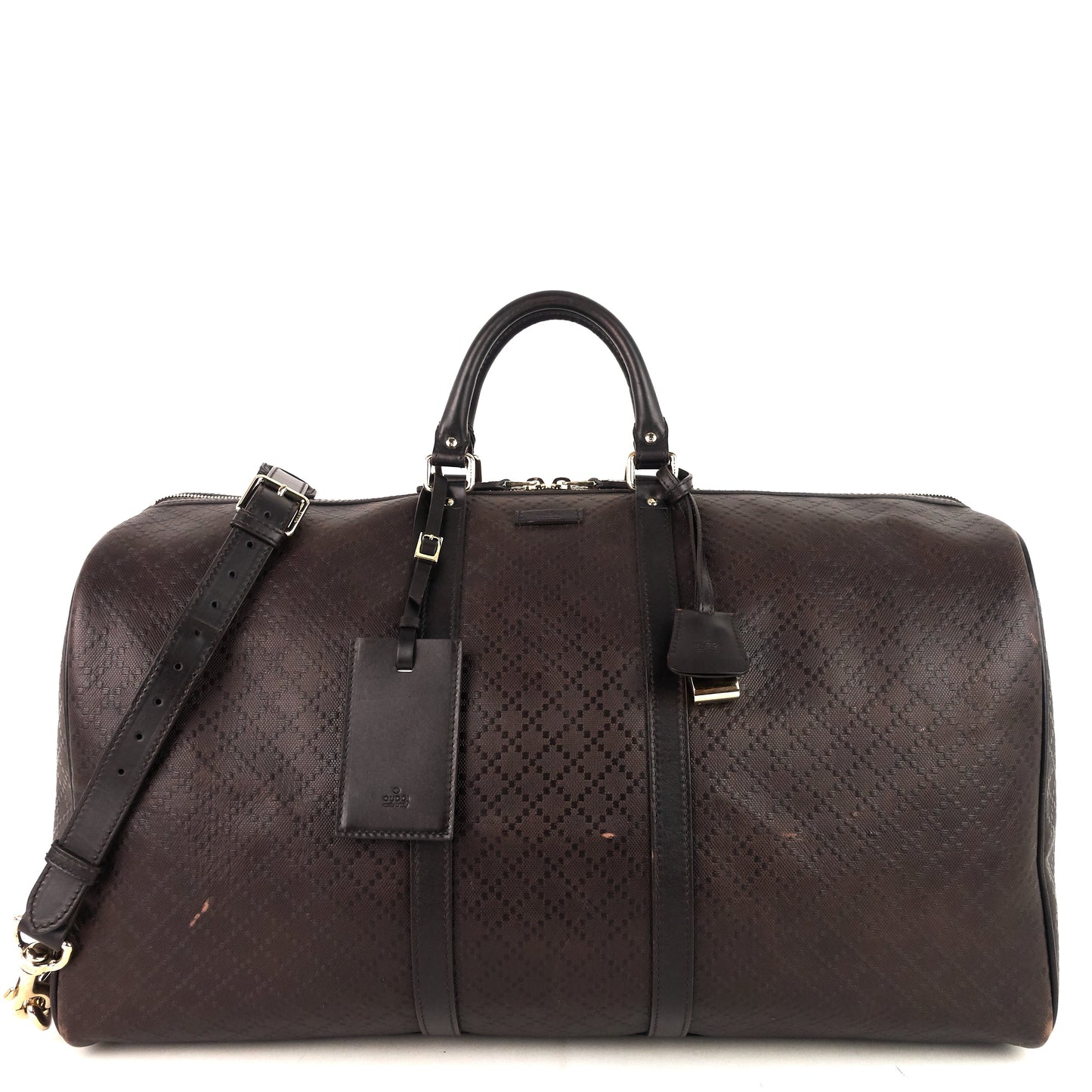 Gucci Bright Diamante Leather Carry-On Duffle Bag