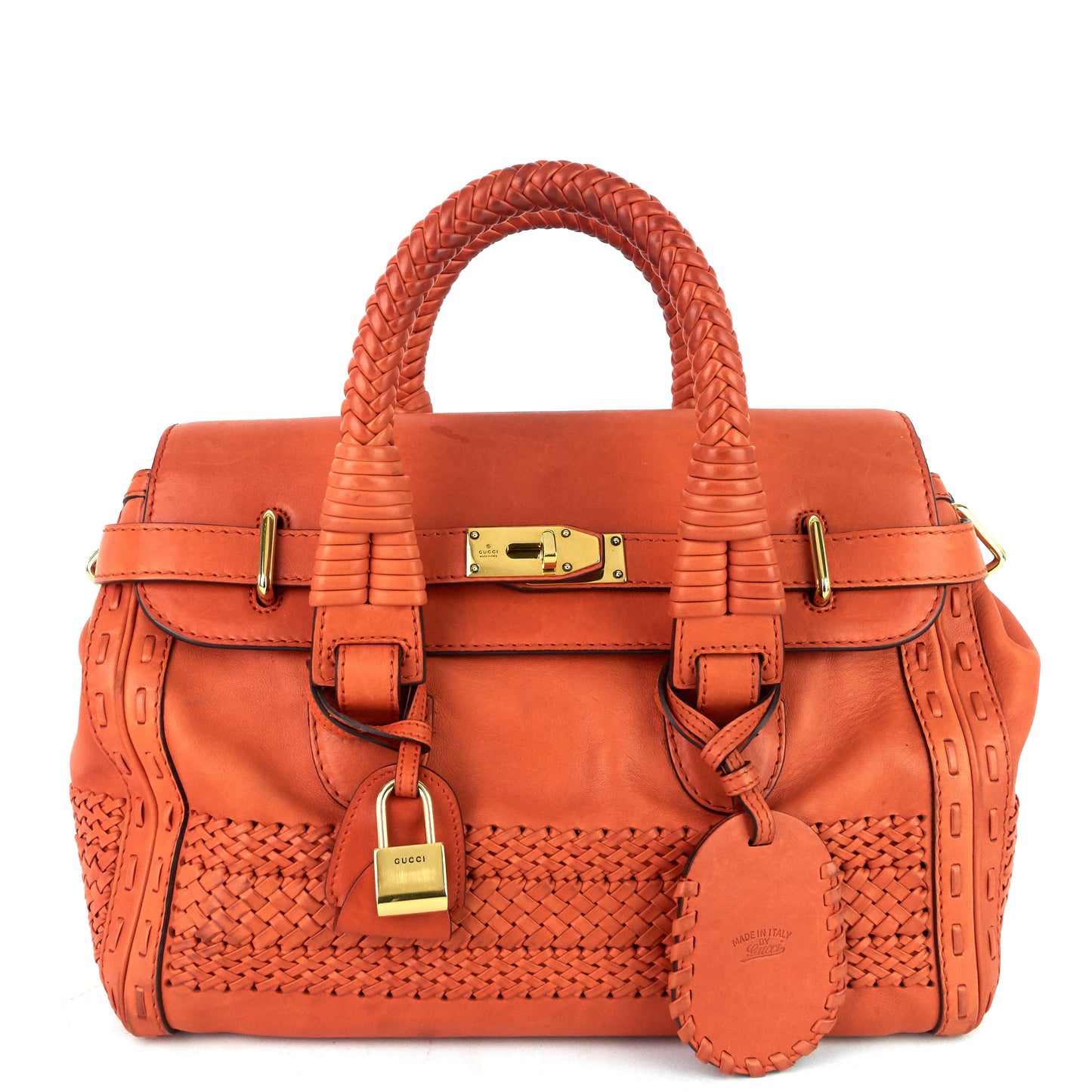 Gucci Leather 'Handmade' Medium Top Handle Bag