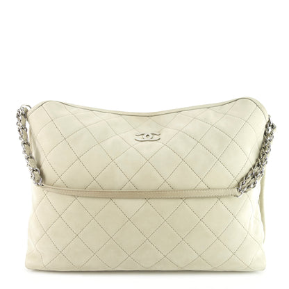 Chanel French Riviera Quilted Suede Hobo Bag