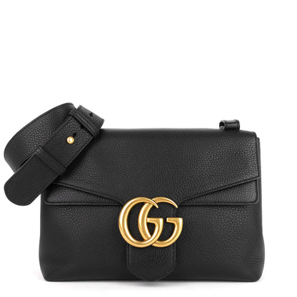 Gucci Marmont Pebbled Calfskin Shoulder Bag