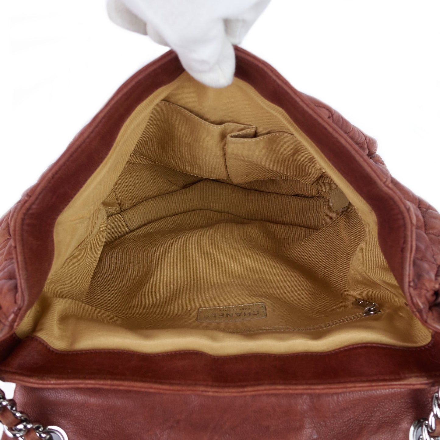 Chanel Chain Around Large Calfskin Leather Flap Bag