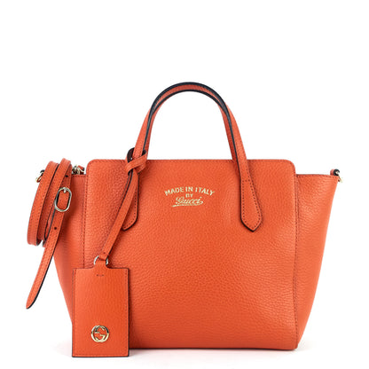 Gucci Swing Small Textured Calfskin Tote Bag