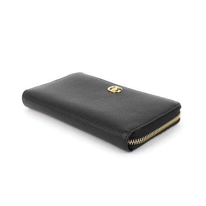 Gucci Zip Around Grained Calfskin Wallet