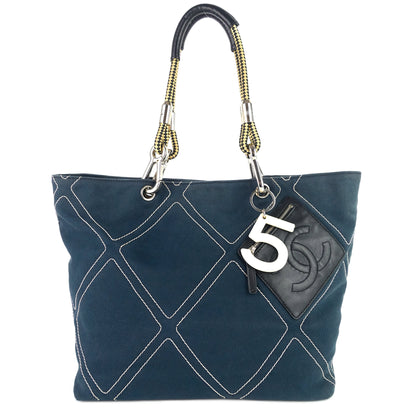 Chanel Cruise Line No. 5 Medium Quilted Canvas Shopping Tote Bag