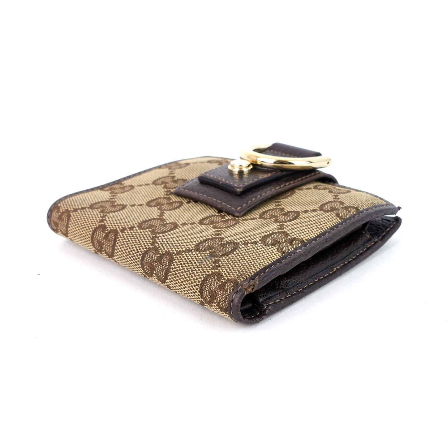 Gucci GG Canvas D-Ring Compact Wallet