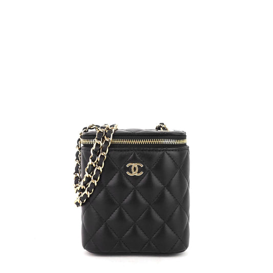 Chanel Classic Vanity with Chain Matelassé Lambskin Crossbody Bag