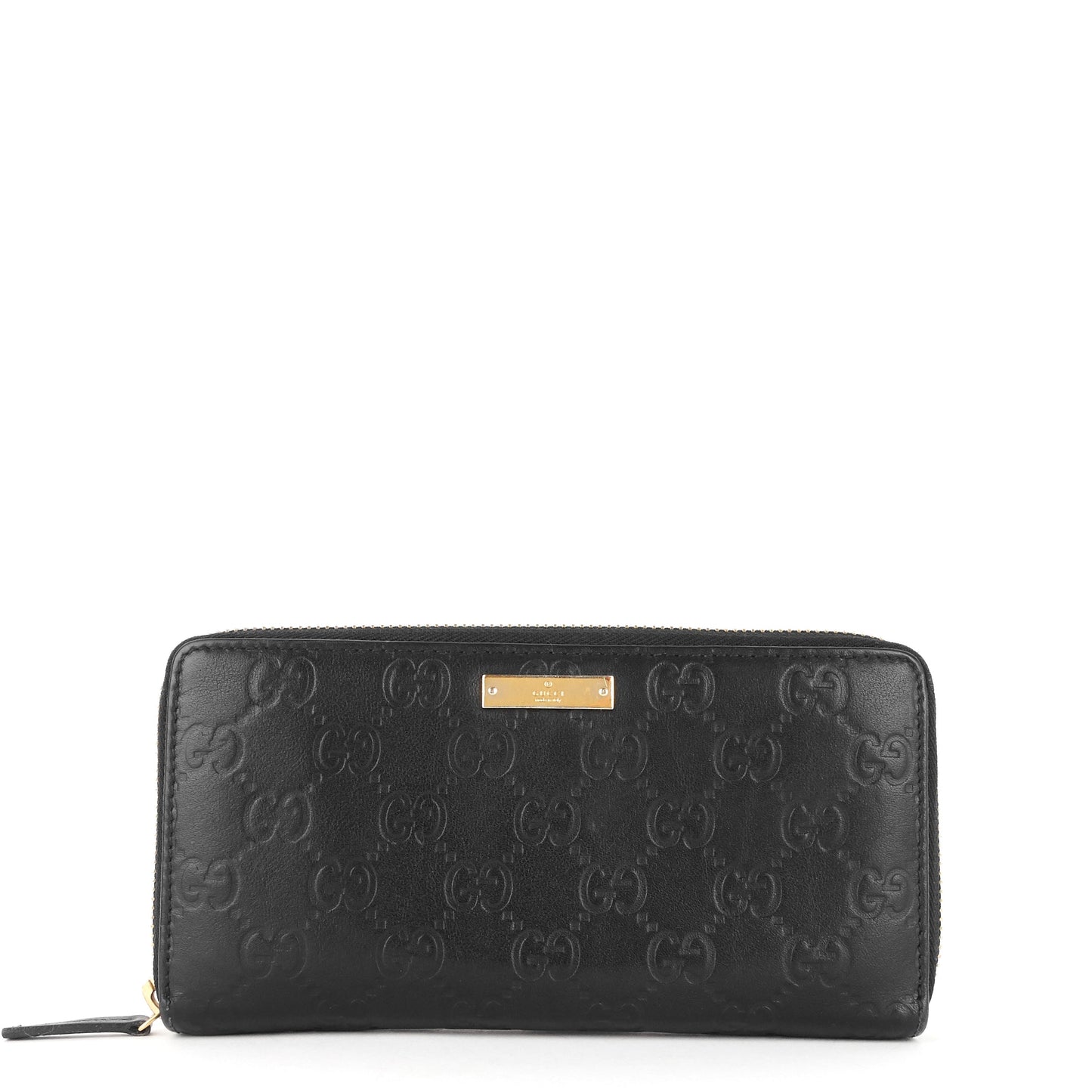 Gucci Zip Around Continental Guccissima Leather Wallet