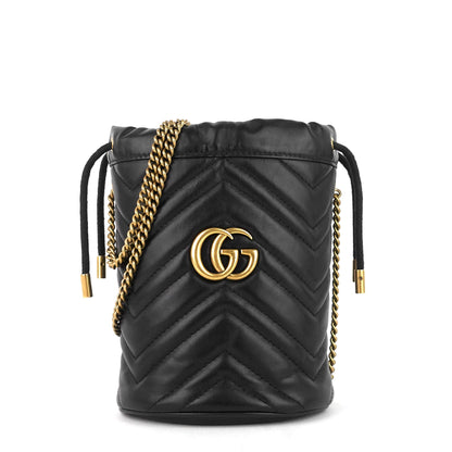 Gucci GG Marmont Leather Mini Bucket Bag