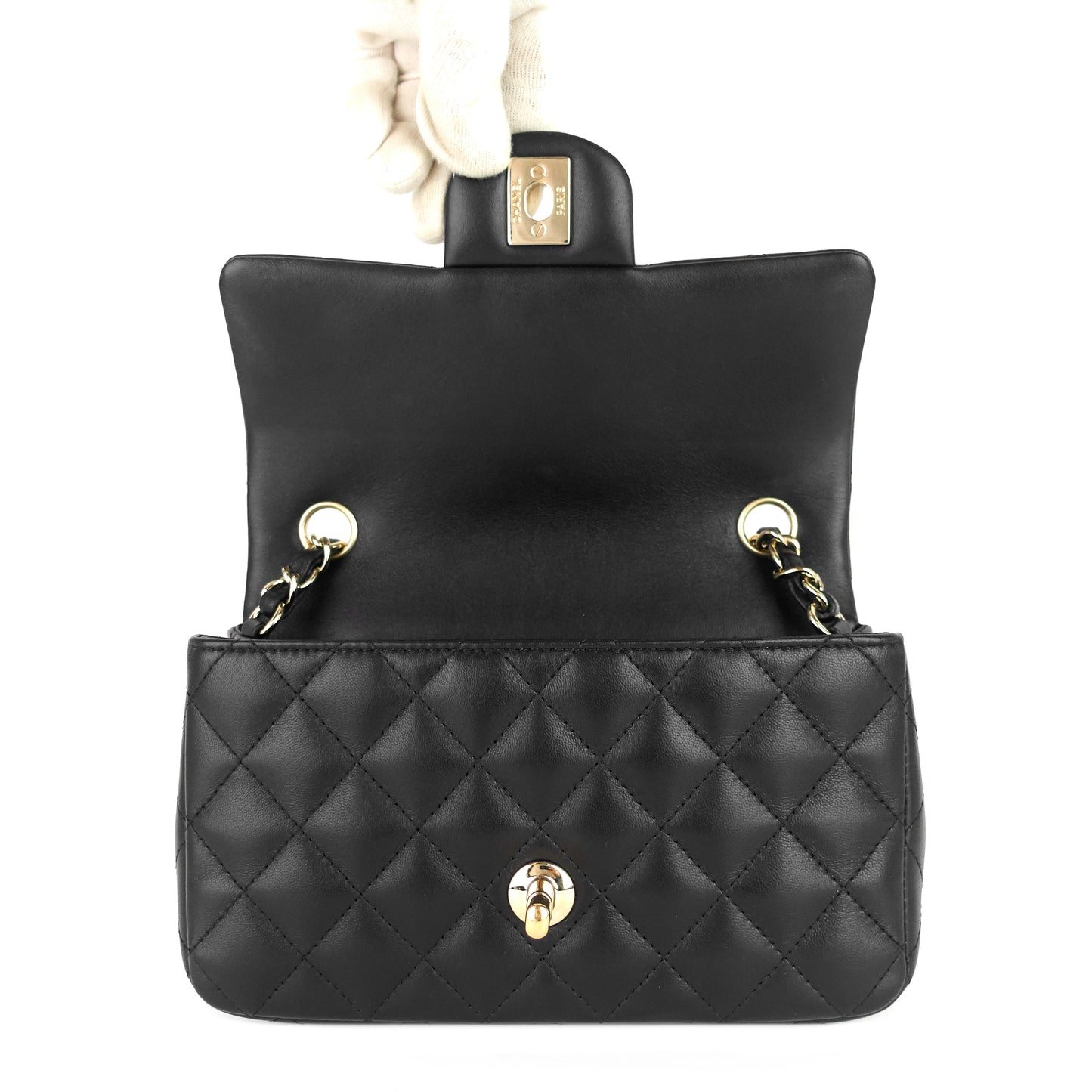 Chanel Classic Mini Lambskin Leather Single Flap Bag