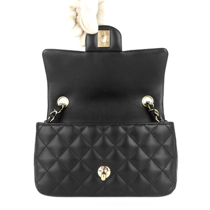 Chanel Classic Mini Lambskin Leather Single Flap Bag