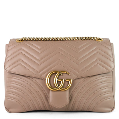 Gucci GG Marmont Large Chevron Leather Bag