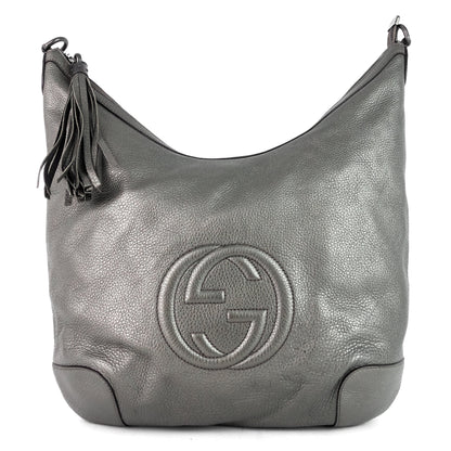 Gucci Soho Chain Pebbled Calf Leather Hobo Bag