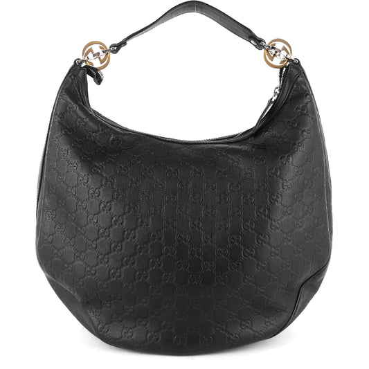 Gucci GG Twins Guccissima Leather Hobo Bag