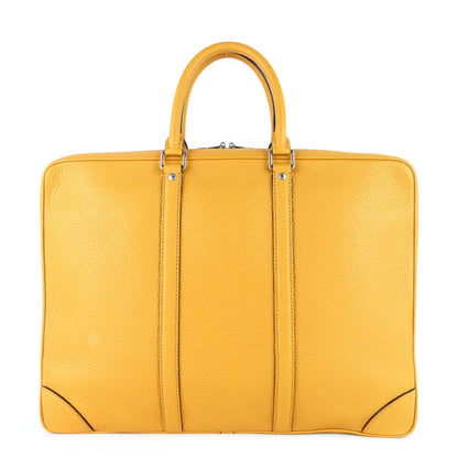 Louis Vuitto Porte-Documents Voyage PM Yellow Taurillon Leather Briefcase Bag
