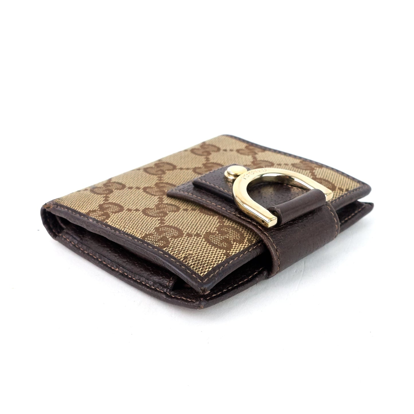 Gucci GG Canvas D-Ring Compact Wallet