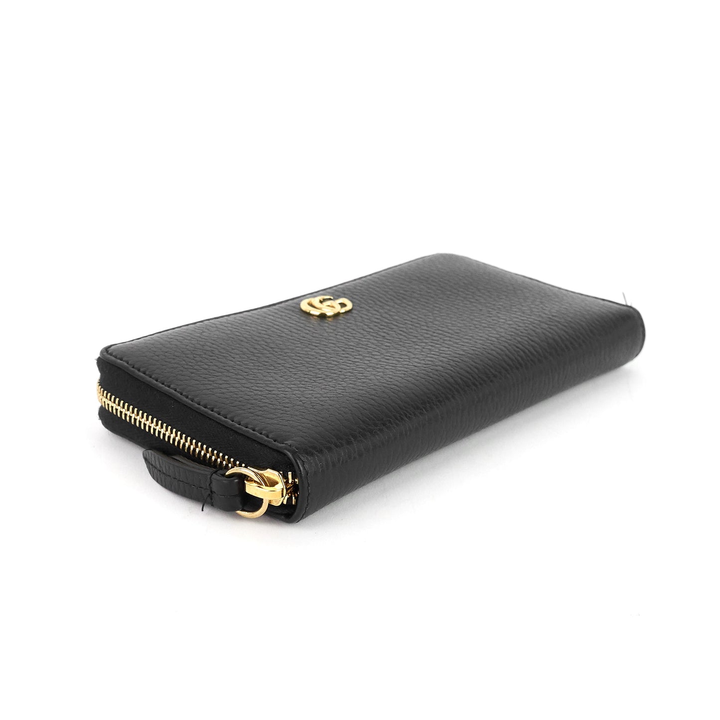 Gucci Zip Around Grained Calfskin Wallet