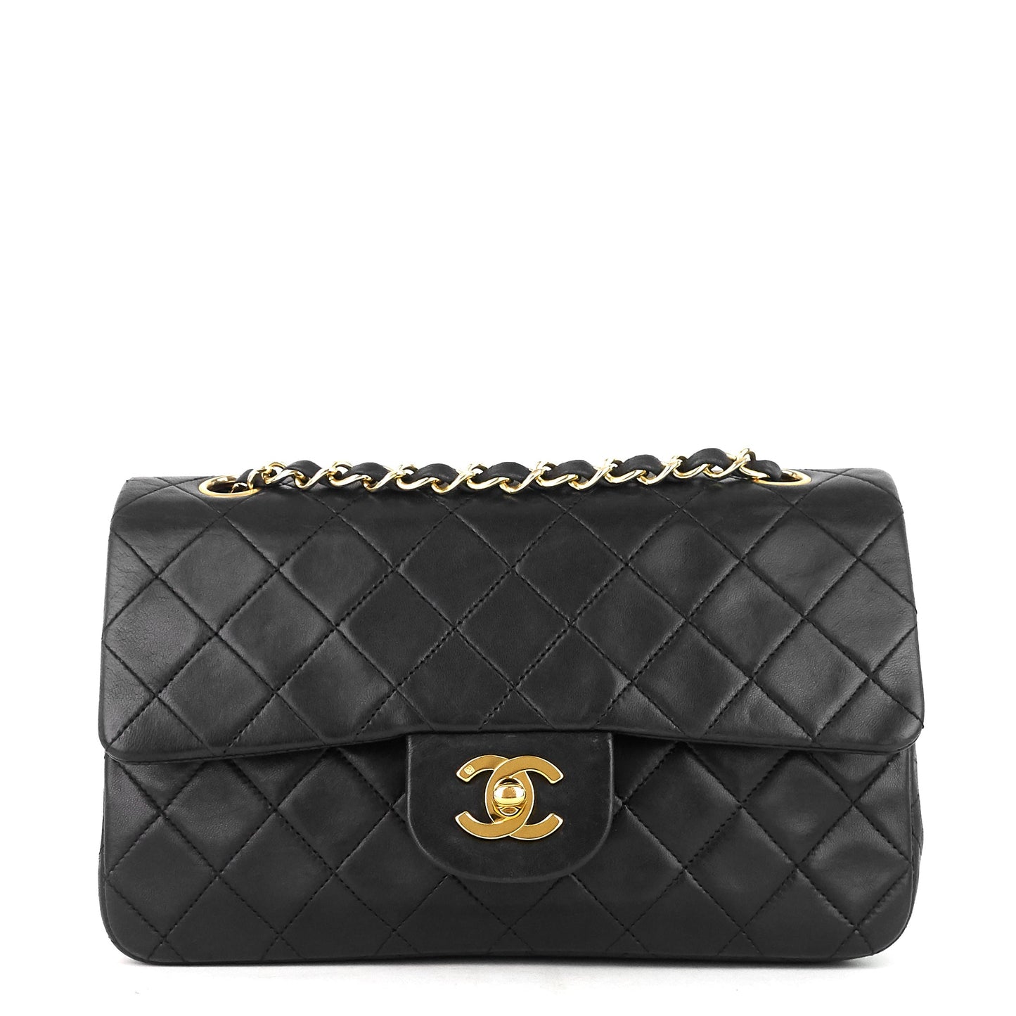 Chanel Double Flap Quilted Lambskin Leather Bag
