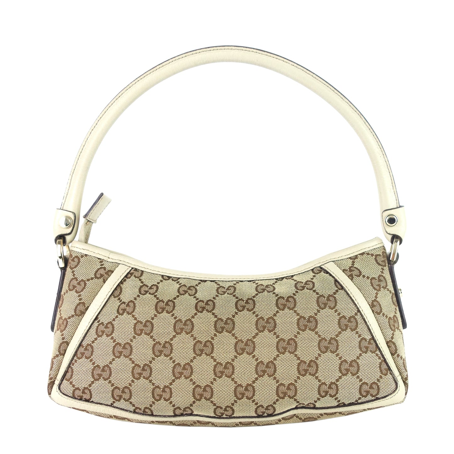 Gucci Abbey D-Ring Monogram Canvas Pochette Bag