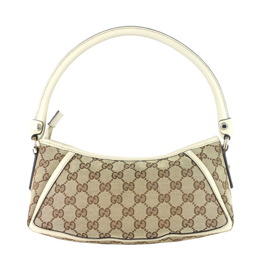 Gucci Abbey D-Ring Monogram Canvas Pochette Bag