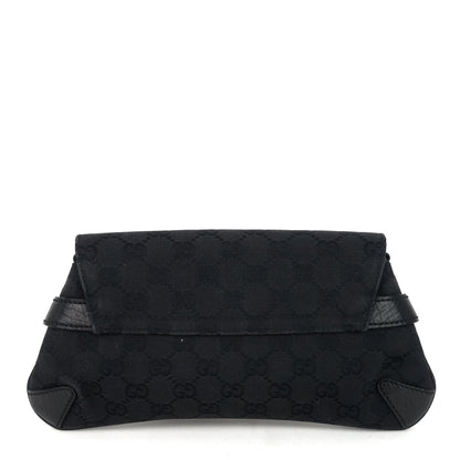 Gucci GG Canvas Horsebit Chain Clutch Bag