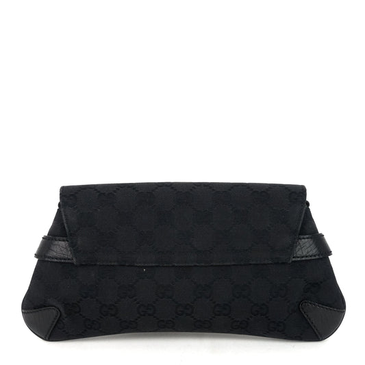 Gucci GG Canvas Horsebit Chain Clutch Bag