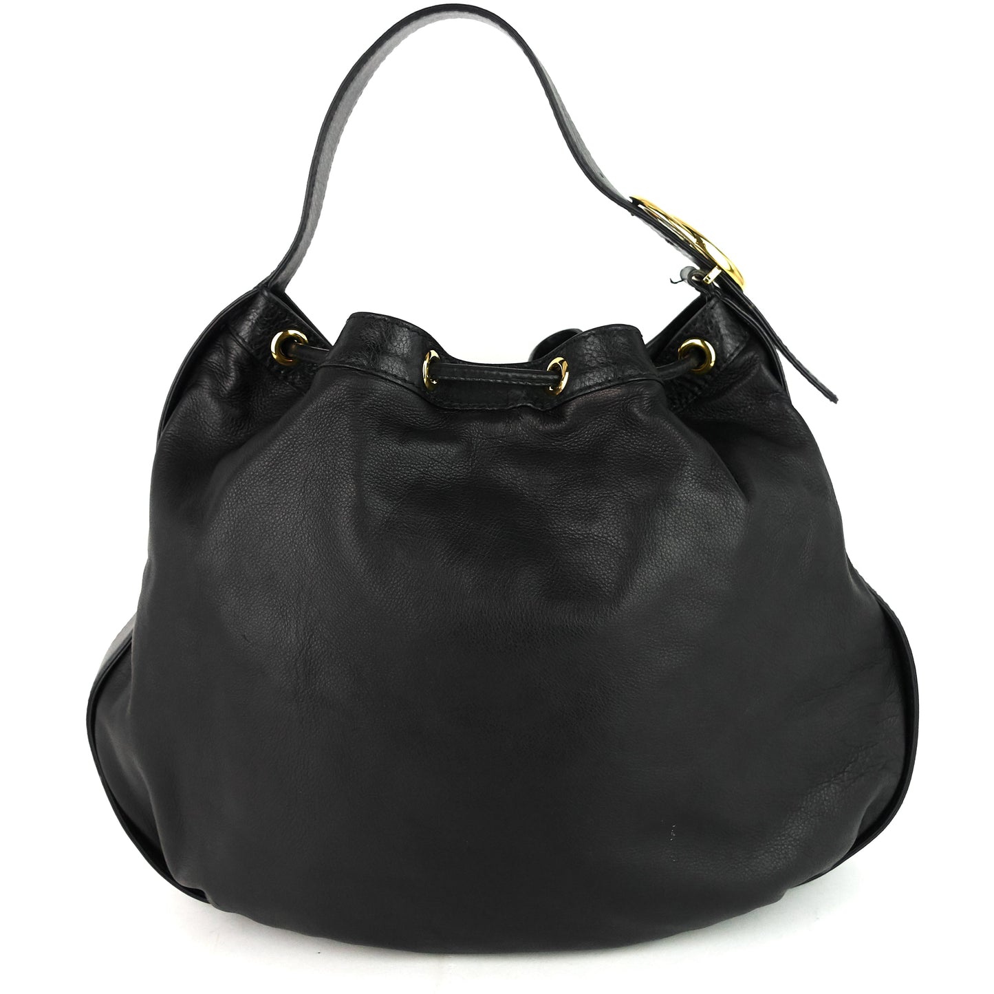Gucci Drawstring Soft Leather Tote Bag