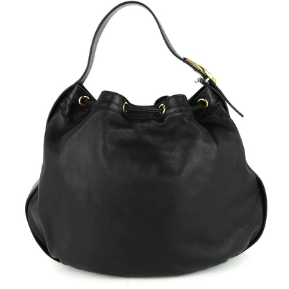 Gucci Drawstring Soft Leather Tote Bag