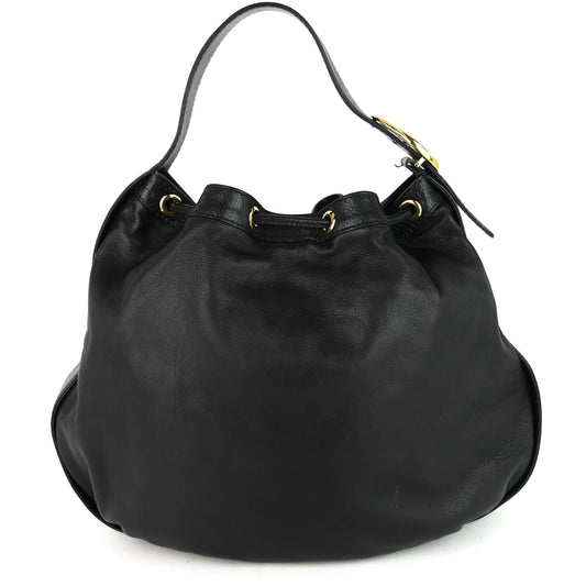 Gucci Drawstring Soft Leather Tote Bag
