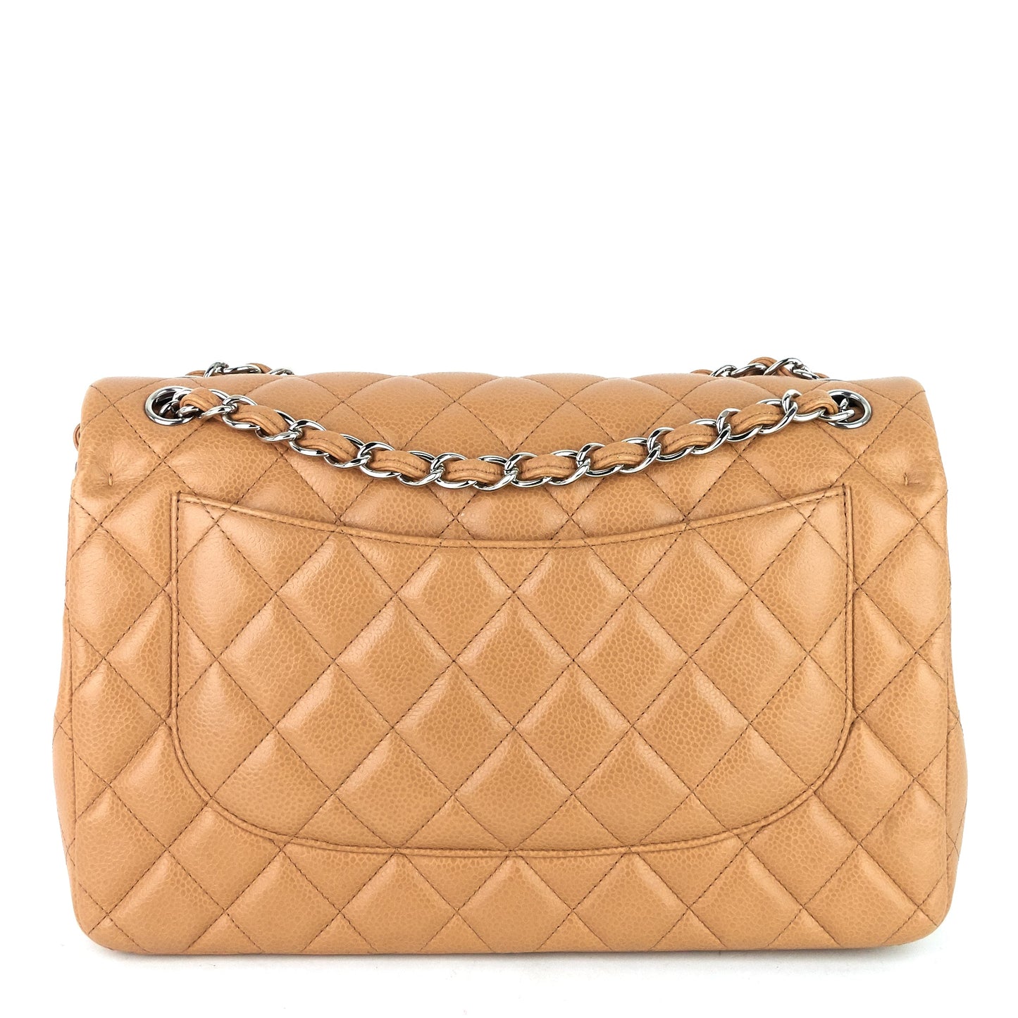 Chanel Double Flap Quilted Caviar Leather Bag