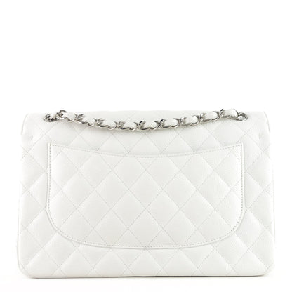 Chanel Double Flap Quilted Caviar Leather Bag