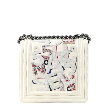 Chanel No 5 Graffiti Lambskin Leather Boy Bag